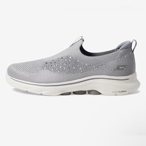 Skechers Go Walk 7 Bling In Gray Goga Mat Sz 11 New W Tags In Box